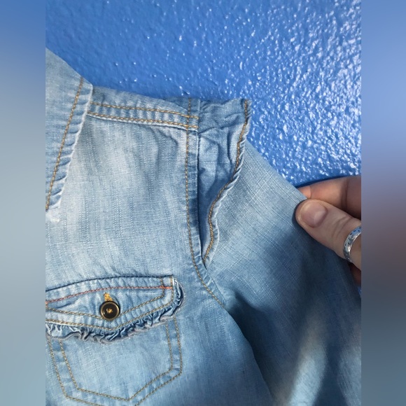 Matilda Jane Lyles Chambray Denim Button Down Shirt. Long Sleeve. Size 4. EUC. - Picture 9 of 15